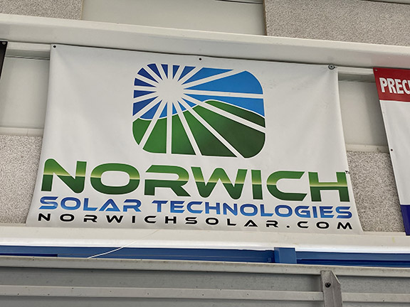 Norwich Solar Technologies Banner at UVAC