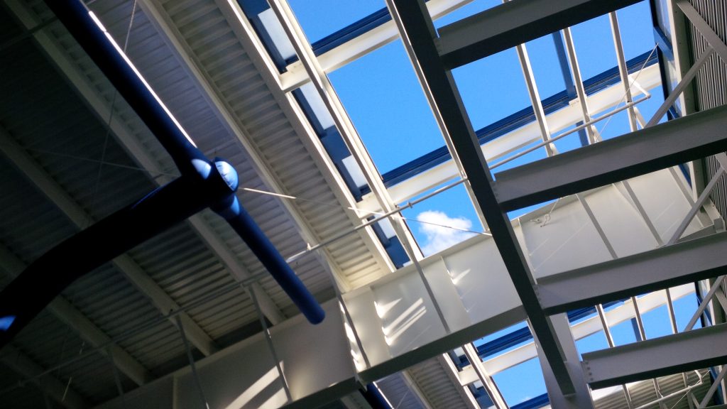 interior glass roof at UVAC