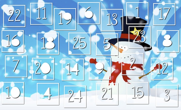 snowman in calendar